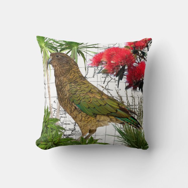 Coussin indigène de la Nouvelle Zélande Kea (Recto)
