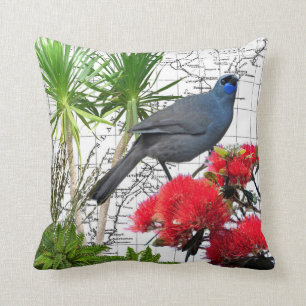 Coussin indigène de la Nouvelle Zélande Kokako