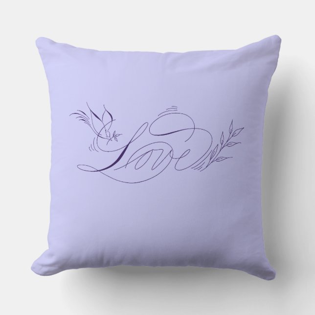 Coussin Indigo Lovebird (Recto)