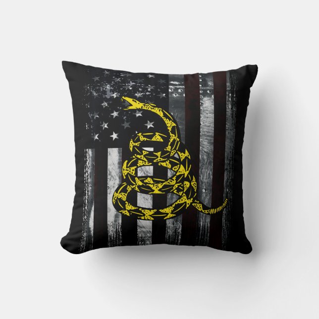 Coussin Industrial American Flag and Snake Clock (Recto)