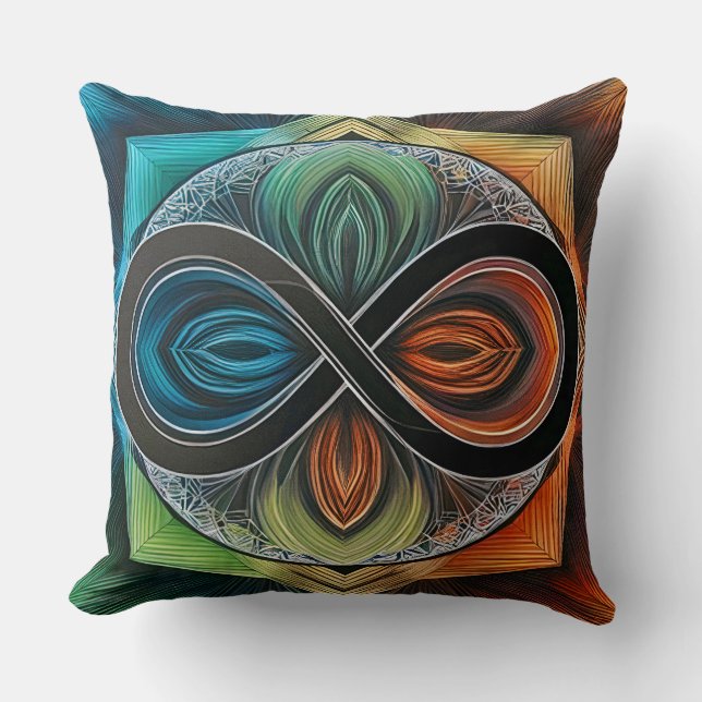 Coussin Infinity Mandela Tribale africaine Madk Abstrait (Recto)