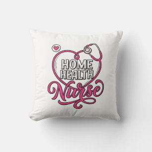 Coussin Infirmière à domicile Stéthoscope rose Création de
