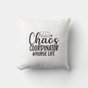 Coussin Infirmière Cadeau Coordinatrice Chaos Vie d'infirm