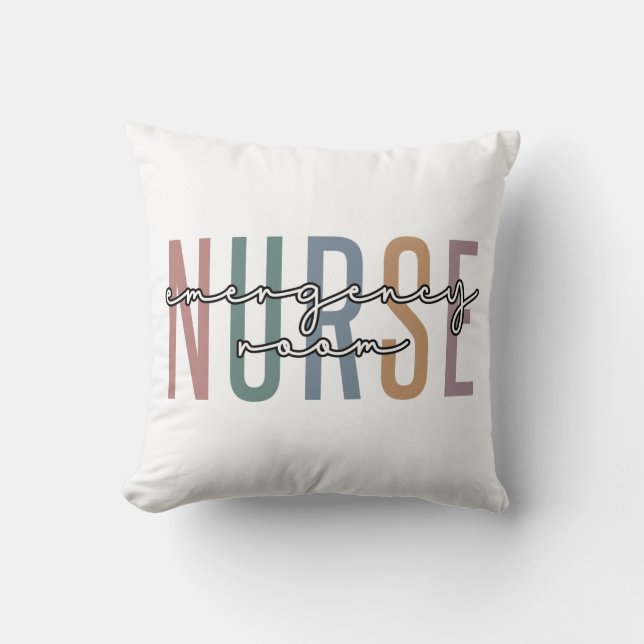 Coussin Infirmière de salle d'urgence RN Futurs infirmiers (Recto)