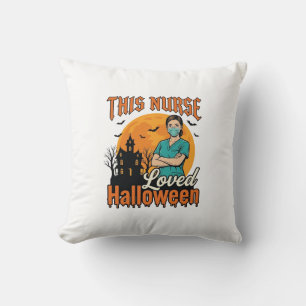 Coussin Infirmière d'Halloween Aimait Halloween Vintage Ép