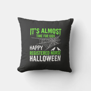 Coussin Infirmière diplômée Halloween Toile d'araignée et