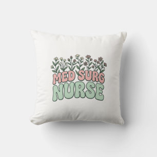 Coussin Infirmière en chirurgie florale dessin vectoriel v