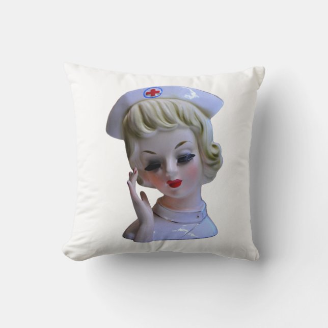 Coussin Infirmière Héros de front Vase de tête 1960 (Recto)