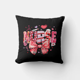 Coussin Infirmières Valentines Jour Coeur Bow Stethoscope