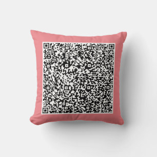 Coussin Informations d'analyse de code QR personnalisé Cou