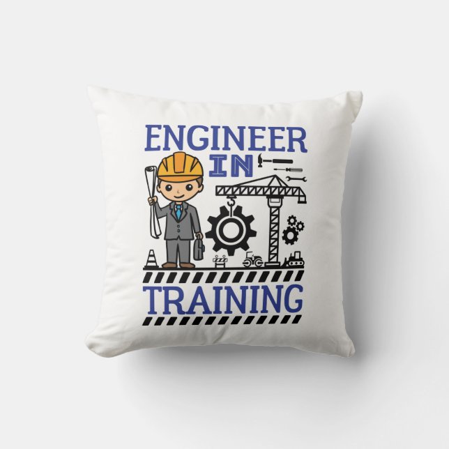 Coussin Ingénieur dans l'entraînement des garçons STEM (Recto)