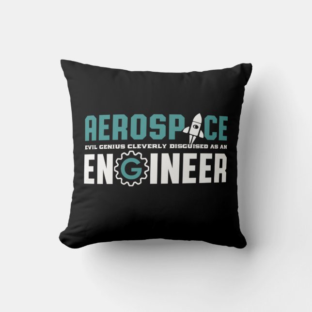 Coussin Ingénieur Geek amusant Génie aérospatial Major (Recto)
