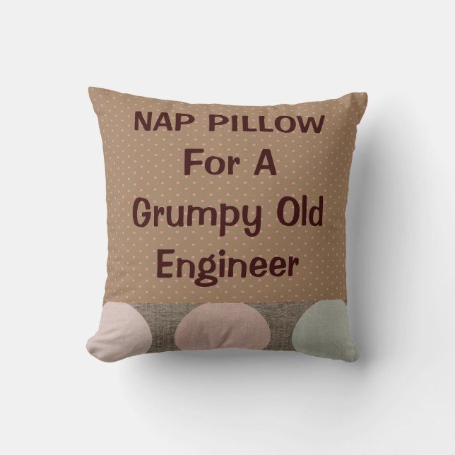 Coussin Ingénieur retraité "coussin de petit somme " (Recto)