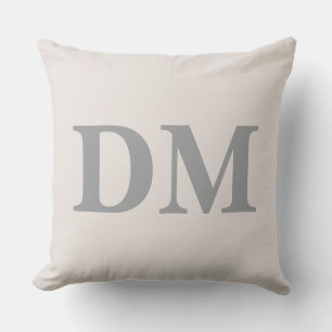 Coussin Initiales de style moderne Lettres grandes cool Gr