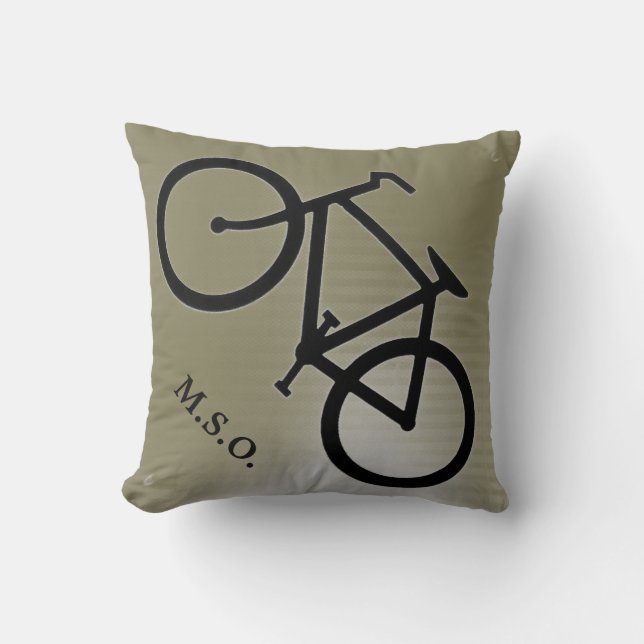 Coussin Initiales personnalisées Monogram sur le panneau V (Recto)