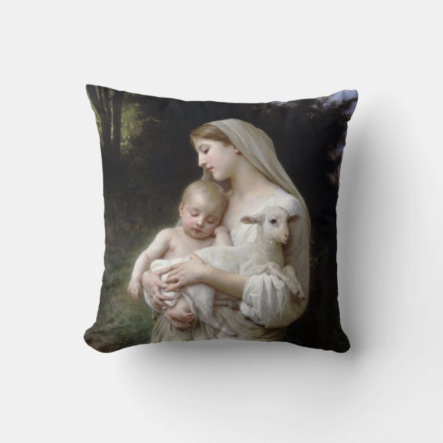Coussin Innocence (Vierge et Enfant), Bouguereau (Recto)