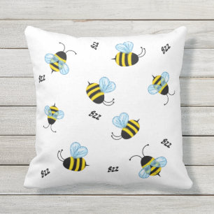Coussin Insectes du jardin des abeilles bourdonnantes