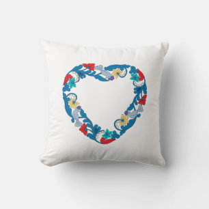 Coussin Inséparables originaux de mariage au coeur de