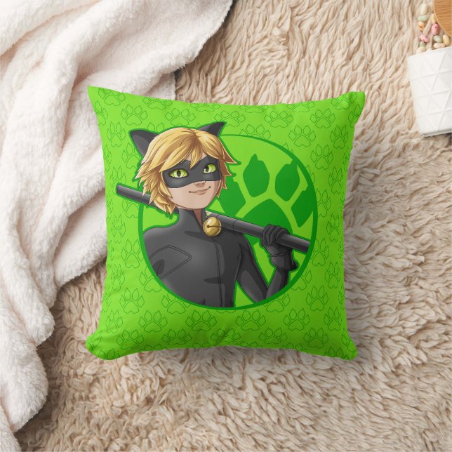 Coussin Insigne vert Cat Noir (Couverture)