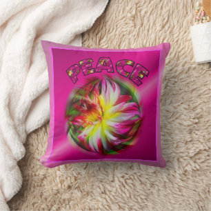 Coussin Inspiration Dahlia Fleur de Paix Vibrant