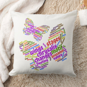 Coussin Inspirationnel Elegant Papillon Cloud