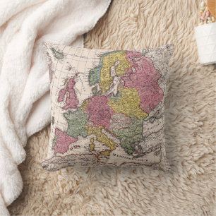 Coussin Inspiré d'une ancienne carte (9)