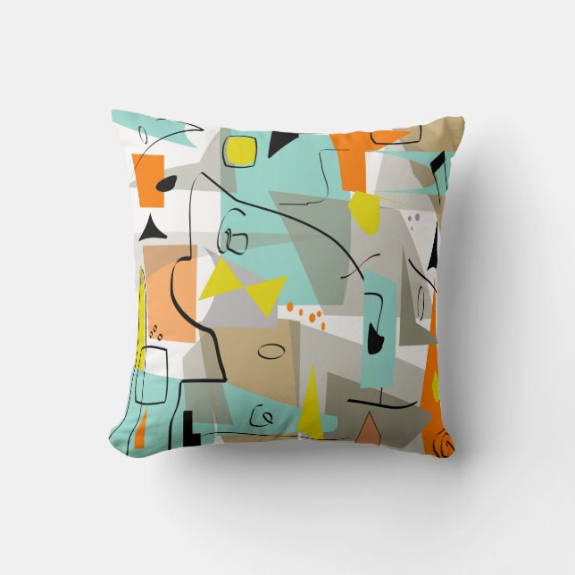 Coussin inspiré moderne #102 de la moitié du (Recto)