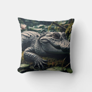 Coussin inspiré par l'alligator