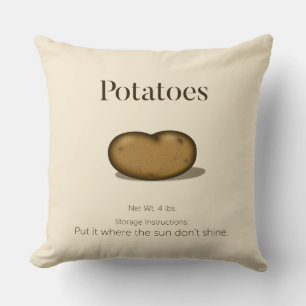 Coussin Instructions amusantes de stockage sac de pommes d