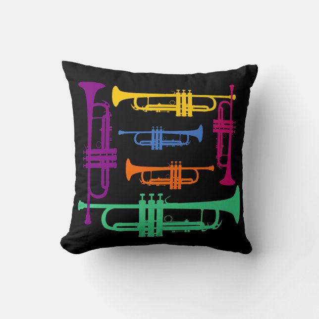 Coussin Instrument de musique en laiton de trompette multi (Recto)