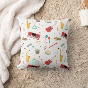 Coussin Instruments de musique Thème musical Pattern