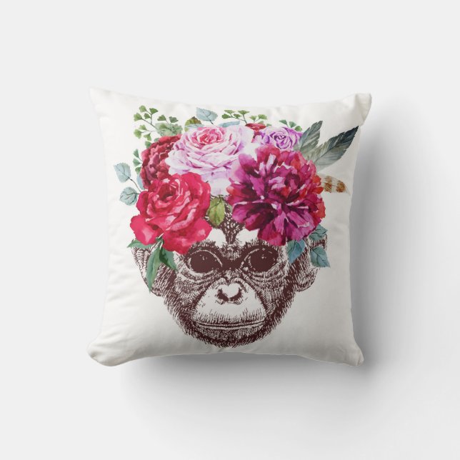 Coussin intelligent de singe (blanc) (Recto)