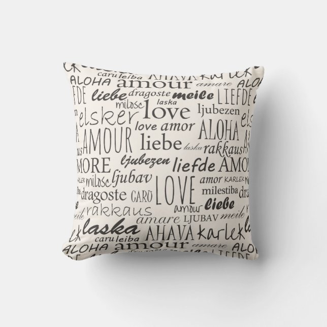 Coussin international de manuscrit d'amour (Recto)