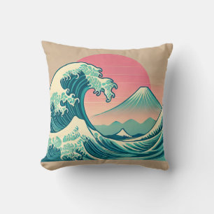 Coussin Interprétation moderne de la Grande Vague