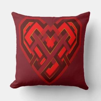 Coussin Interwoven Heart of Love – Modern Geometric