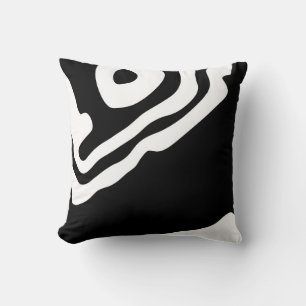 Coussin Into Deep : Abstrait noir & blanc