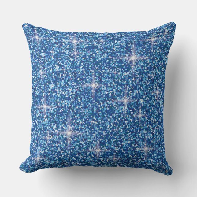 Coussin Iridescent bleu brillant (Recto)