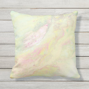Coussin Iridescent de marbre abstrait extérieur de ressor