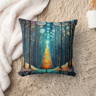 Coussin Iridescente Holiday Dream 🎄 brillant sapin de Noë