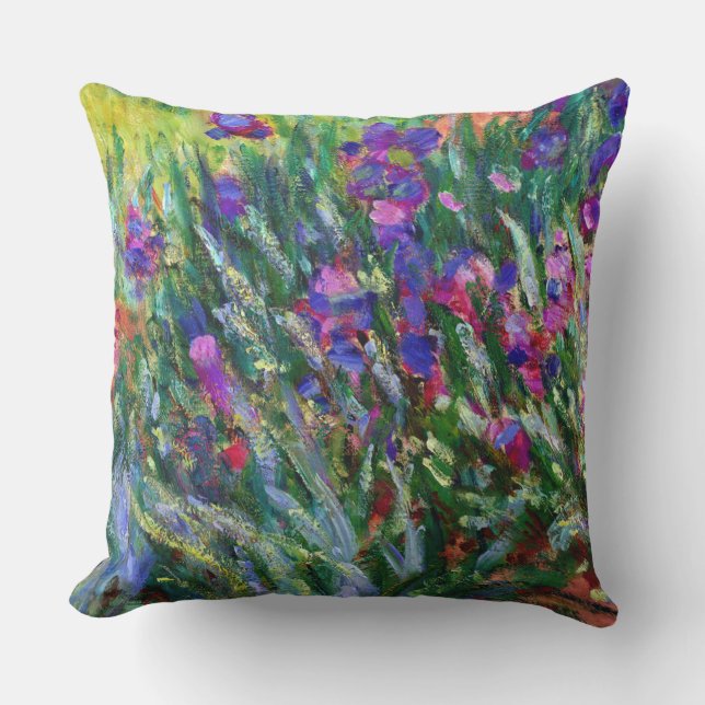 Coussin Iris Garden Impressionnisme Monet Art (Recto)