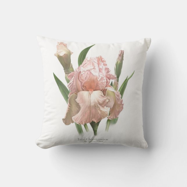 Coussin Iris rose (Recto)