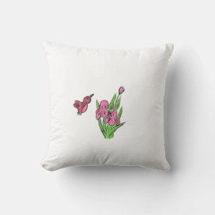 Coussin Iris rose