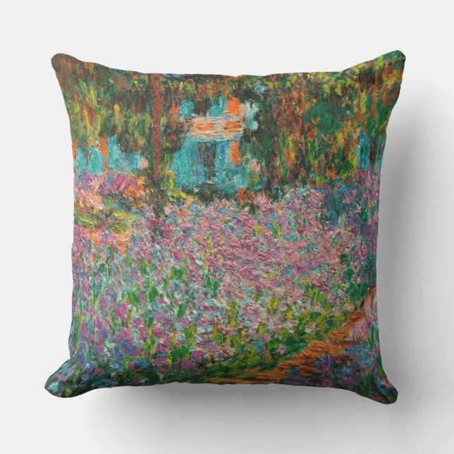 Coussin Irises Monet Garden Fleurs Giverny (Recto)