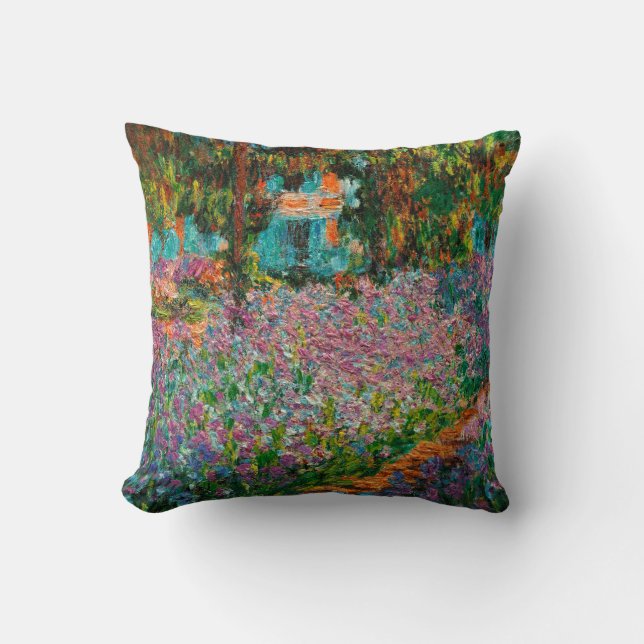 Coussin Irises Monet Garden Fleurs Giverny (Recto)