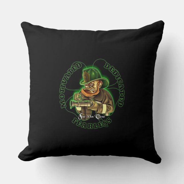Coussin Irish Pride Firefighter CFD (Recto)