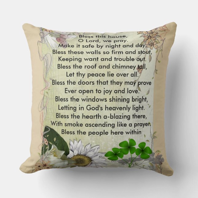 Coussin irlandais de carré de bénédiction de (Recto)