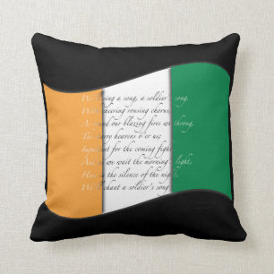 Coussin irlandais de drapeau et d'hymne