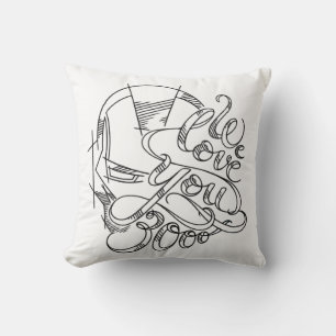 Coussin Iron Man Nous vous aimons 3000
