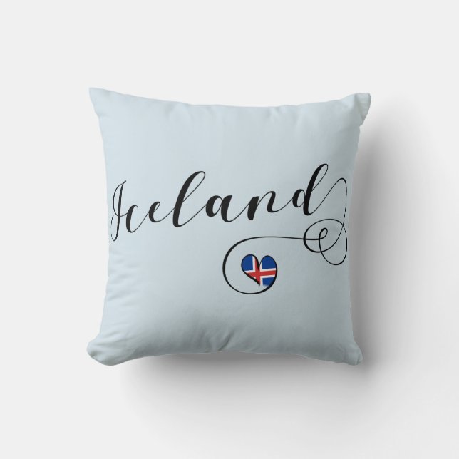 Coussin Islande Heart Throw Cushion, islandais (Recto)