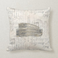 Coussin italien de carte postale de Colisé antique